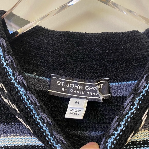 ST JOHN Sport Marie Gray mock turtleneck sweater - Picture 4 of 8